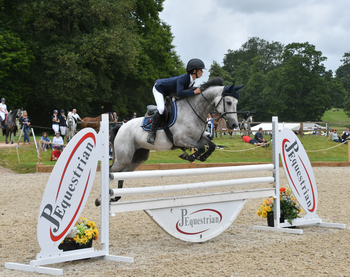 Oliver Tuff secures the Blue Chip Pony Newcomers Second Round win at Bicton Arena